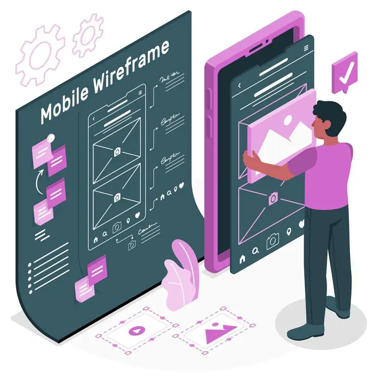 mobile wireframe