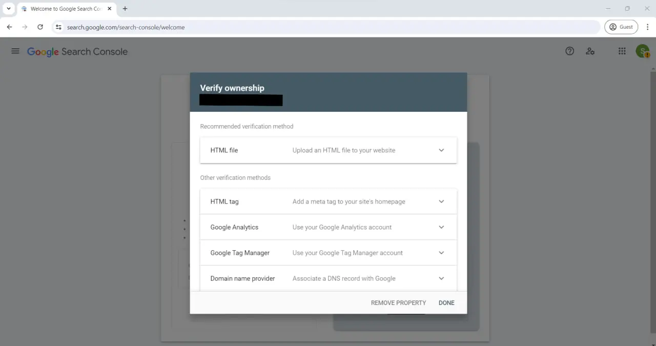 URL prefix verify