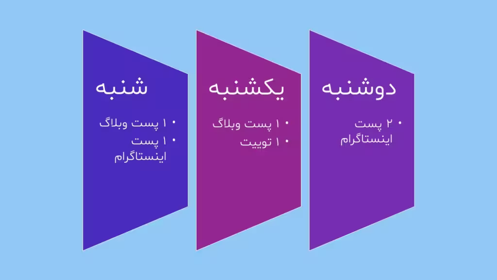 تقویم محتوایی سایت